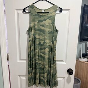 Old Navy Green and Tan Camouflage dress